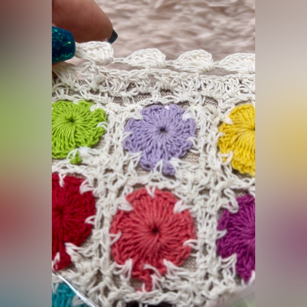 NEW Boho crochet Accent pillow by Karma Living